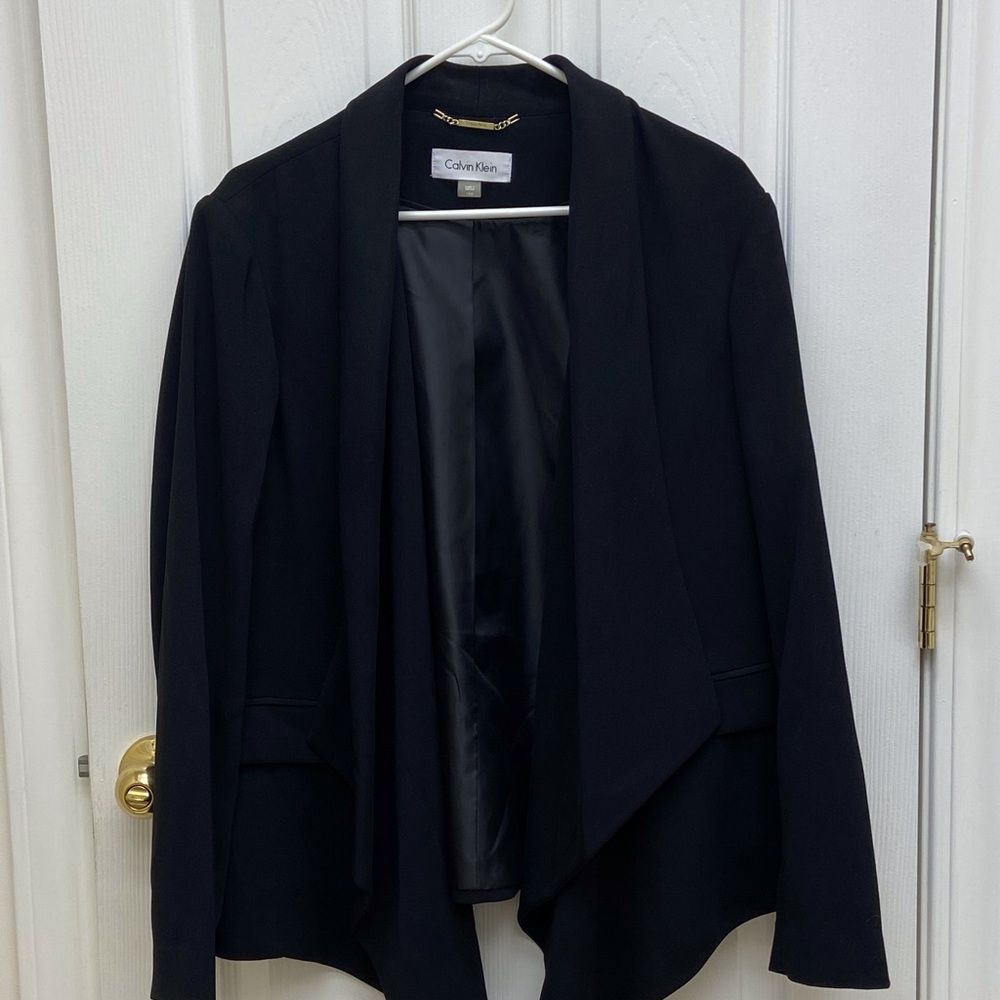 Black Calvin Klein Draped Blazer (Size 18W)